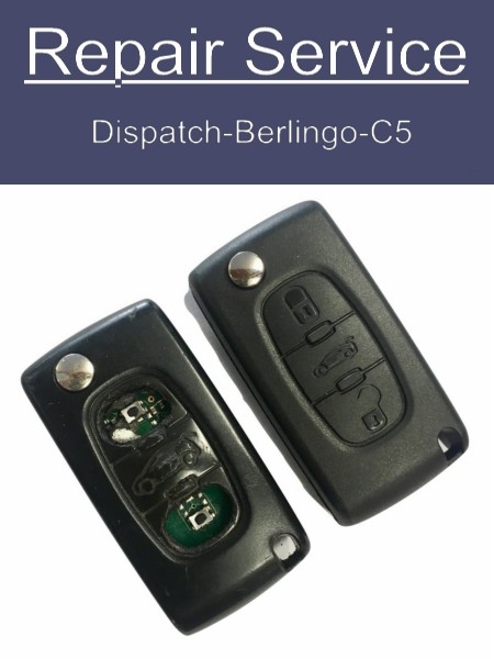 3 Micro Switches for Citroen C2 C3 C4 C5 Berlingo 2 3 button remote flip out key