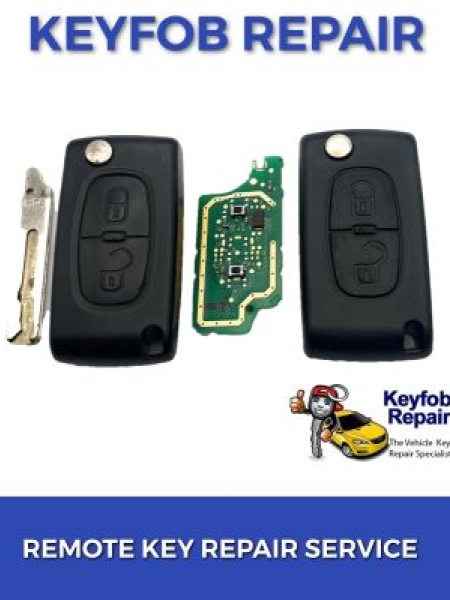 Peugeot 207 307 3008 308 Expert 2 Button Remote Fob Car Key Repair Service