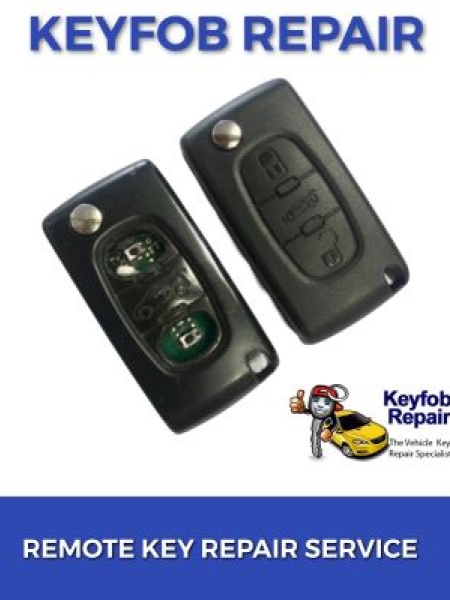 Peugeot Partner 307 207 407 3 Button Remote Fob Car Key Repair Service