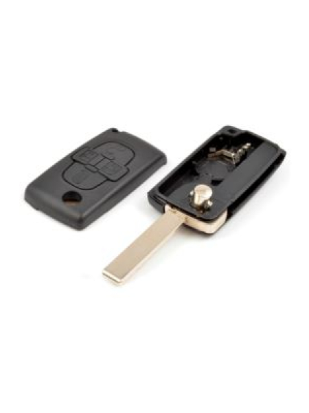 Peugeot 807 4 Button Fob Car Remote Key Case - HU83 Blade